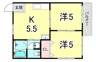 塩屋ヴィレッジ【2階】の間取り