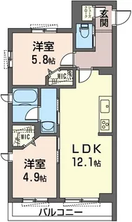 グリーンハイツ城山D【3階】の間取り