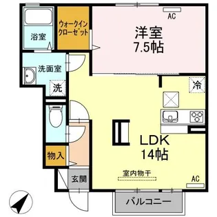 グランシャリオ【1階】の間取り
