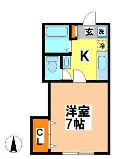 ガリューコート【2階】の間取り