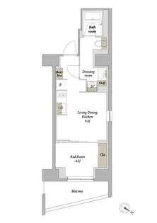 プライムメゾン西新宿【7階】の間取り