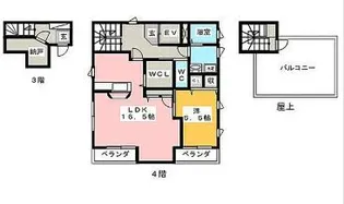 レフィナード新大橋【4階】の間取り