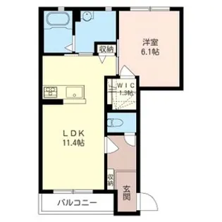 リーリエB【1階】の間取り