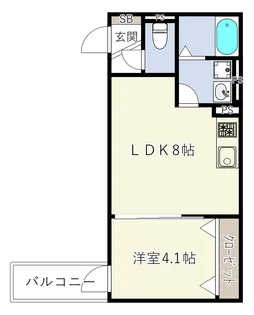 D porta girasole【2階】の間取り