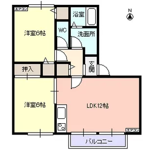 フレア フローラA【1階】の間取り