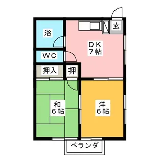 清光コーポ【1階】の間取り