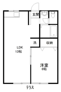 河野クラウンハイツII【1階】の間取り