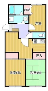コリーヌ厚木【1階】の間取り