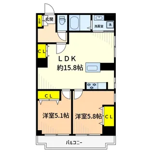 芦花パークヒル3【4階】の間取り