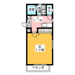 ファミーユK.S【2階】の間取り