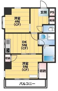 クローネ荻窪【5階】の間取り