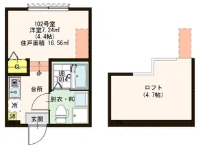 ハーモニーテラス竹ノ塚III【1階】の間取り