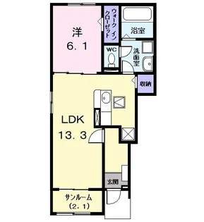エスペランサ【1階】の間取り