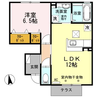 ストーリア有松【1階】の間取り