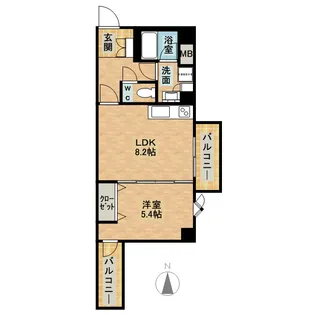 メナー浄心II【6階】の間取り