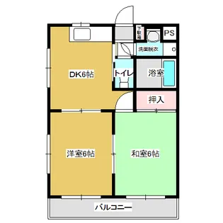 ハッピーフラッツ【1階】の間取り