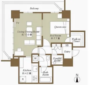 恵比寿ガーデンテラス壱番館【9階】の間取り