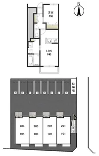 カーサ リヒトII(Casa LictII)【1階】の間取り