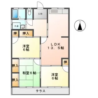 サンシャイン高柳【1階】の間取り