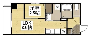 月光千日前【2階】の間取り