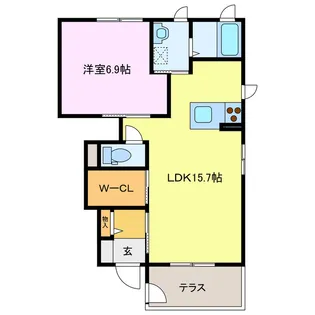 サンセールB棟【1階】の間取り