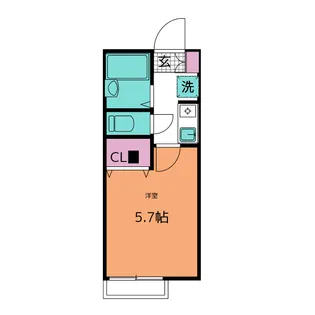 コーポ林2号棟【2階】の間取り