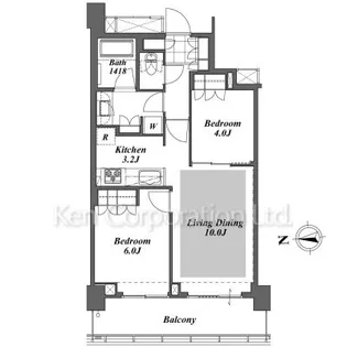 Brillia ist Tower 勝どき【17階】の間取り