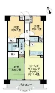 ライオンズマンション倉敷日ノ出町【5階】の間取り