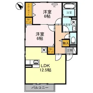 リビングタウン湖都が丘 C棟【2階】の間取り