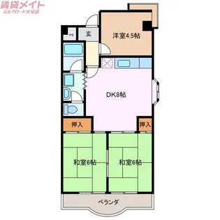 エスポア菰野【2階】の間取り