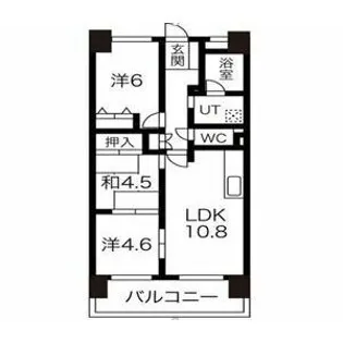 元今泉レジデンス【5階】の間取り
