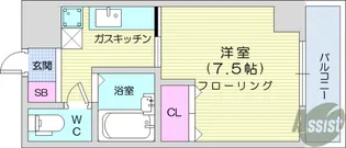旭コンフォート中田【3階】の間取り