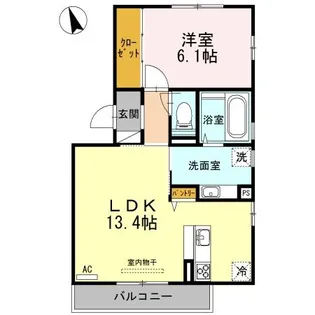 新潟県長岡市喜多町【アパート】の間取り