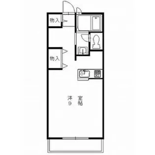 オーベルジュ元今泉(1K)【2階】の間取り