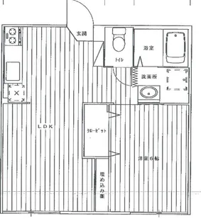 ハウスサンバレー【1階】の間取り