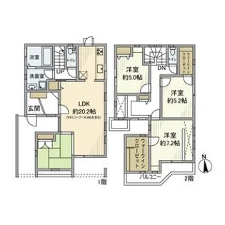 東京都三鷹市新川4【一戸建】の間取り