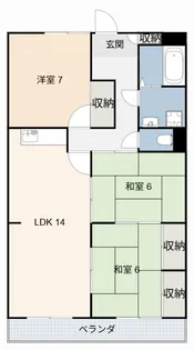 3LDKの間取り画像