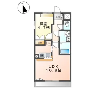 1LDKの間取り画像