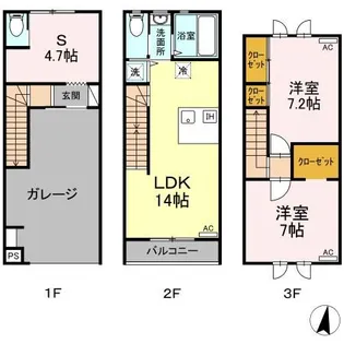 ガレージハウス東北福祉大前駅の間取り