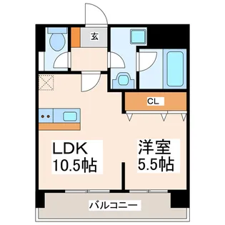 ドゥ・アンディオール近見【2階】の間取り