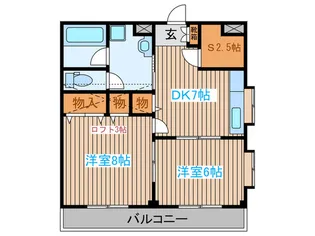 グランデル1【2階】の間取り