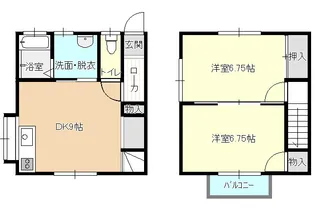 東琴芝FアパートA棟の間取り