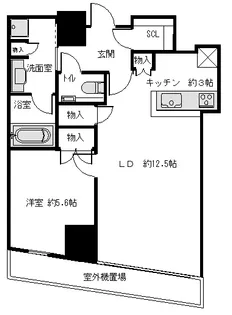 Brillia Tower 堂島【25階】の間取り