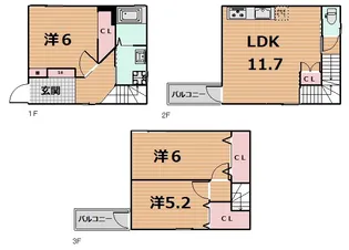 京都府京都市山科区東野百拍子町【一戸建】の間取り