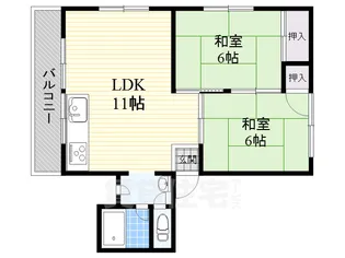 井上マンション【2階】の間取り