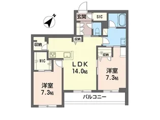 ライデン ヴォーネン【3階】の間取り