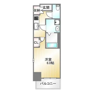 エステムコート神戸元町ヒルズ【3階】の間取り