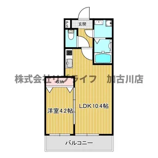 シェリル加古川【4階】の間取り