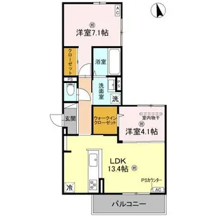 OKAYAMATE嘉平【2階】の間取り