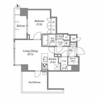 CORVAL大森【8階】の間取り